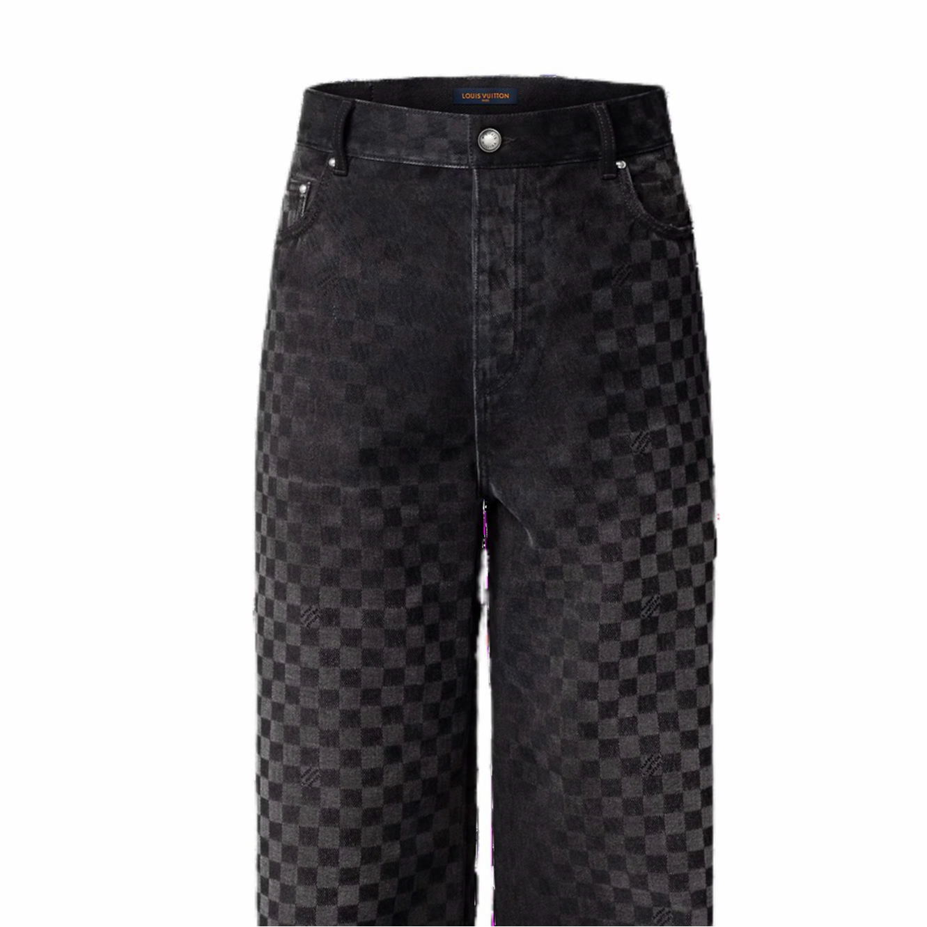 Мужские штаны Louis Vuitton SS25 Damier (черные) — фото 4