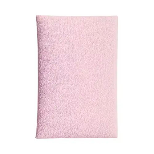 HERMES Mysore Goat Skin Card Holder Women's Light Pink