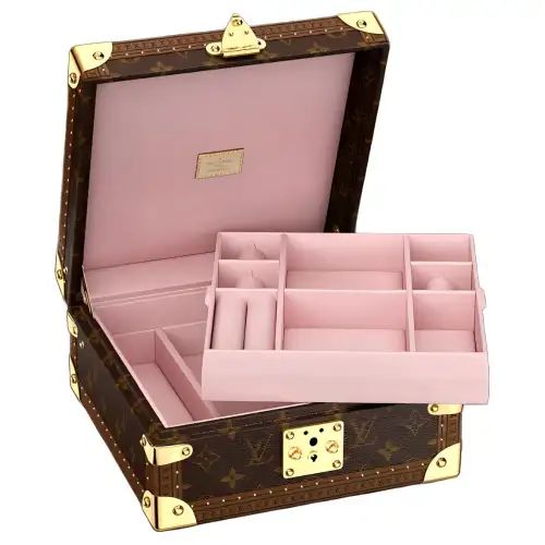 LOUIS VUITTON Monogram Canvas Hard Case Unisex Rose Ballet Shoes