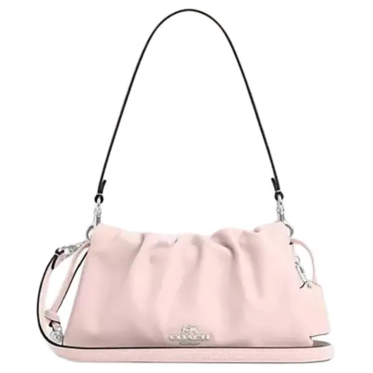 COACH Faye Leather Shoulder Bag Medium Women's Pink