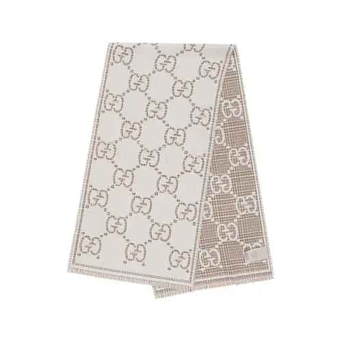 GUCCI Gg Jacquard Knitted Scarf