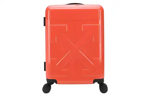 OFF WHITE Polycarbonate PC Suitcase Luggage 18 Inch Men's Orange Red