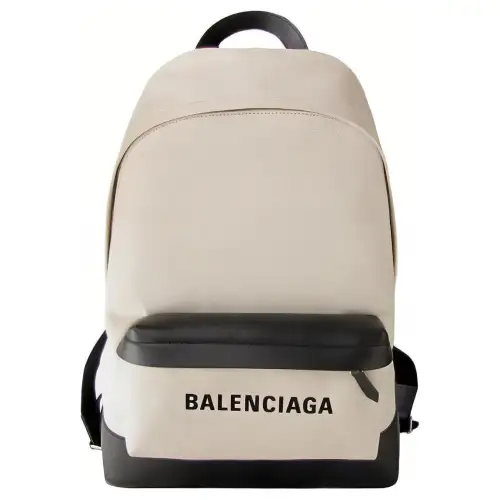 Balenciaga Canvas Backpack Women's White