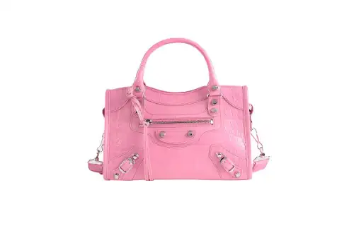 Balenciaga Leather Shoulder Bag Mini Women's Pink