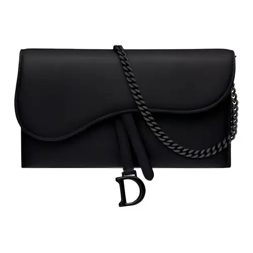 DIOR Calfskin Combo Bag, Clutch, Crossbody Handbag, Shoulder Bag Women's Matte Black