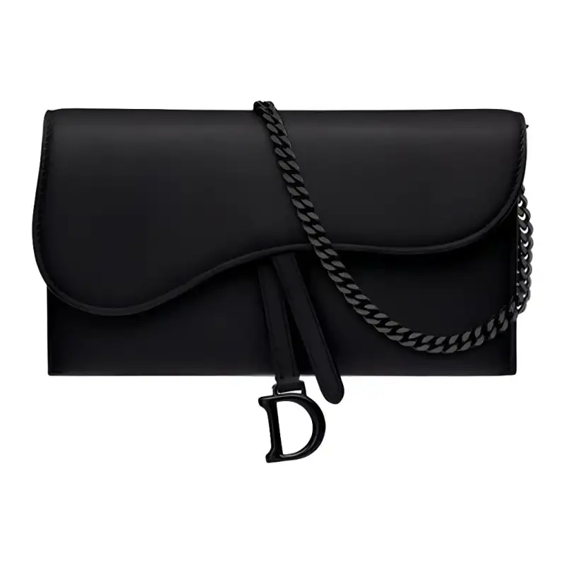 DIOR Calfskin Combo Bag, Clutch, Crossbody Handbag, Shoulder Bag Women's Matte Black