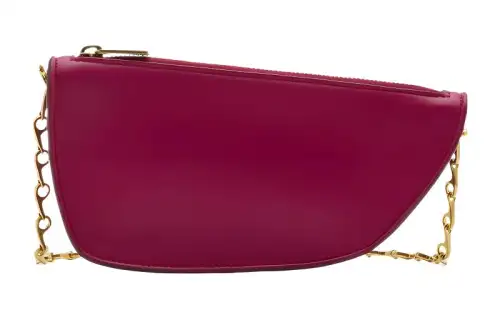 Burberry Lambskin Shoulder Bag, Crossbody Bag Women's Raspberry Red