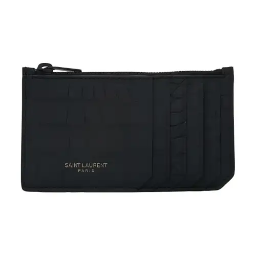 SAINT LAURENT Cow Leather Card Holder Card Holder Men's Black