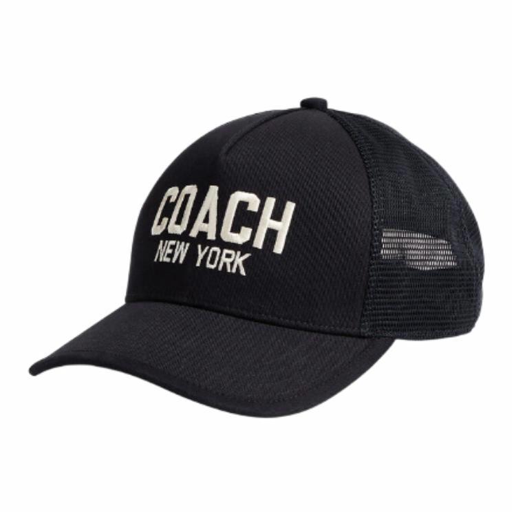 Женская кепка COACH С логотипом (черная)