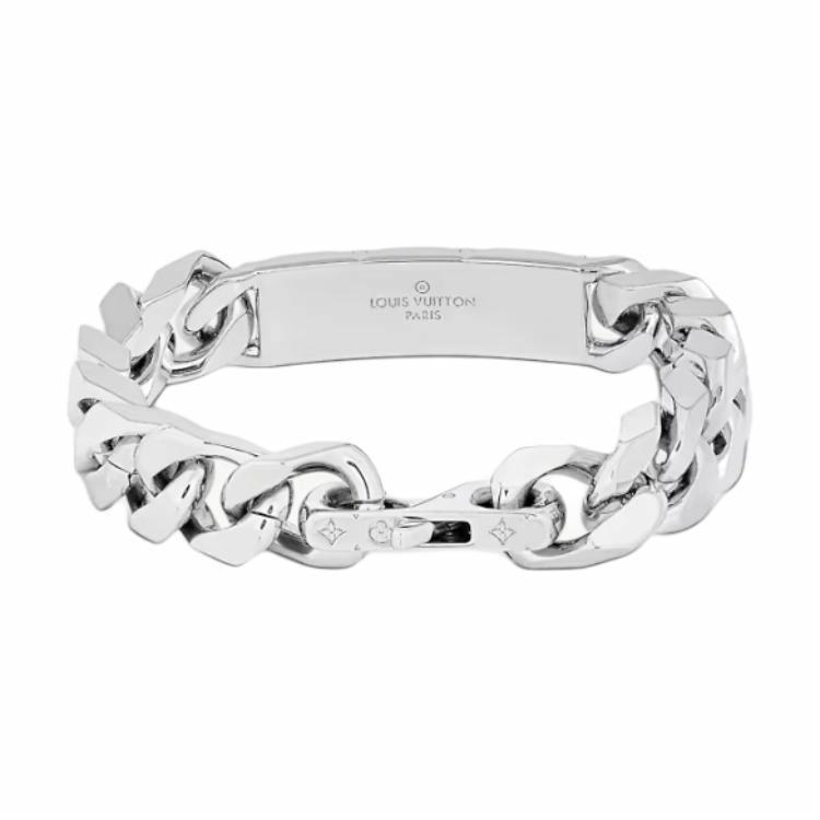 Мужской браслет Louis Vuitton Monogram Chain (серебристый)