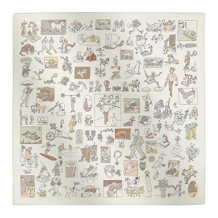 Женский платок Hermes Silk Scarf (белый)