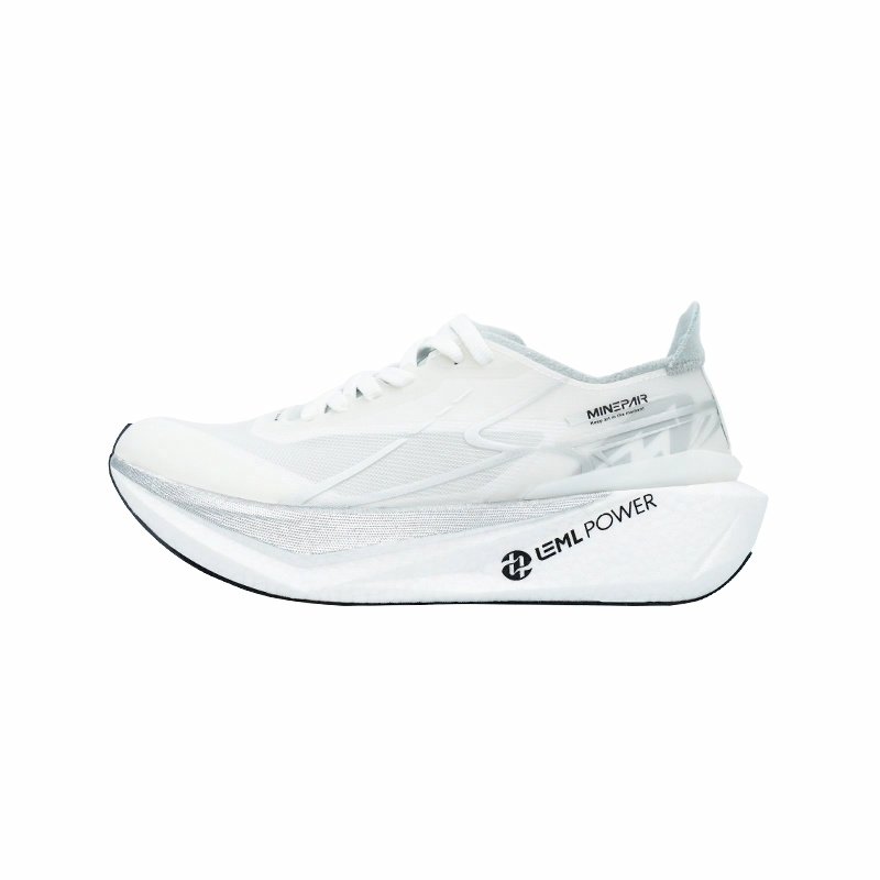MINEPAIR Dual Extreme Shadow Series Stylish and Comfortable Anti-slip Support Low-top Full Palm Carbon Plate Casual Running Shoes Unisex White