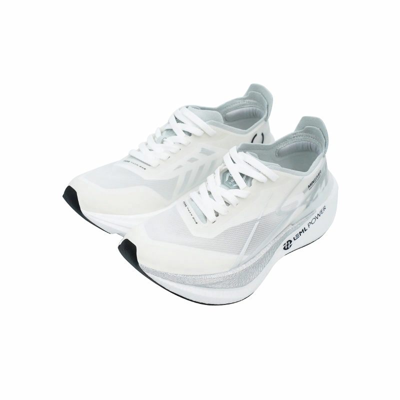 MINEPAIR Dual Extreme Shadow Series Stylish and Comfortable Anti-slip Support Low-top Full Palm Carbon Plate Casual Running Shoes Unisex White