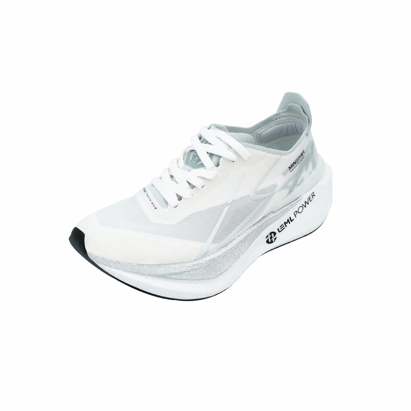 MINEPAIR Dual Extreme Shadow Series Stylish and Comfortable Anti-slip Support Low-top Full Palm Carbon Plate Casual Running Shoes Unisex White