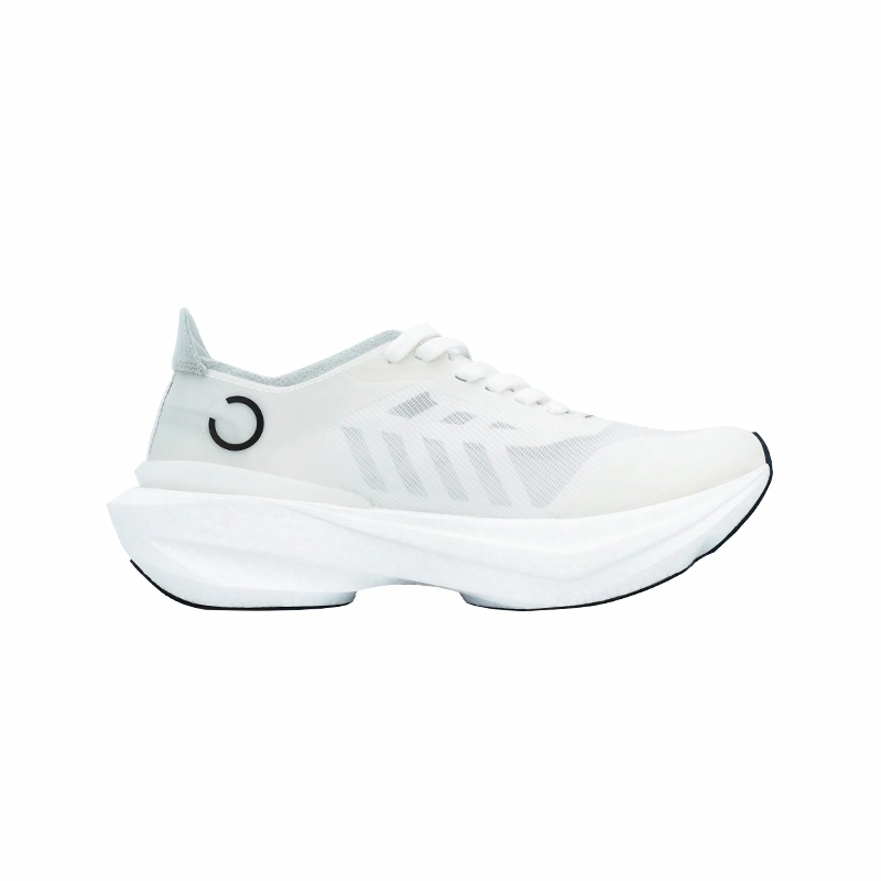 MINEPAIR Dual Extreme Shadow Series Stylish and Comfortable Anti-slip Support Low-top Full Palm Carbon Plate Casual Running Shoes Unisex White