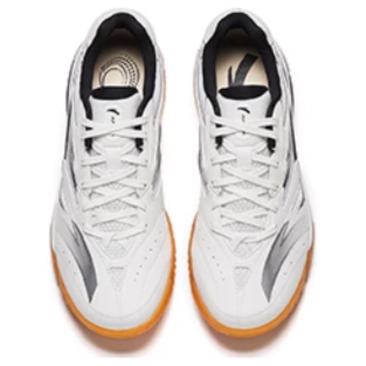 Anta Rotor Blade Badminton Low top Table Tennis Shoes Unisex White Silver Black