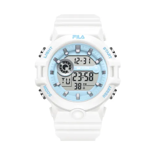 FILA Fila Campus Series Dopamine Fantasy Color Sweet and Cool Street Watch Electronic Movement Plastic Strap Blue Dial Same Style for Men and Women Clear Large Screen Display Precise Alarm Clock Reminder Hourly Time
