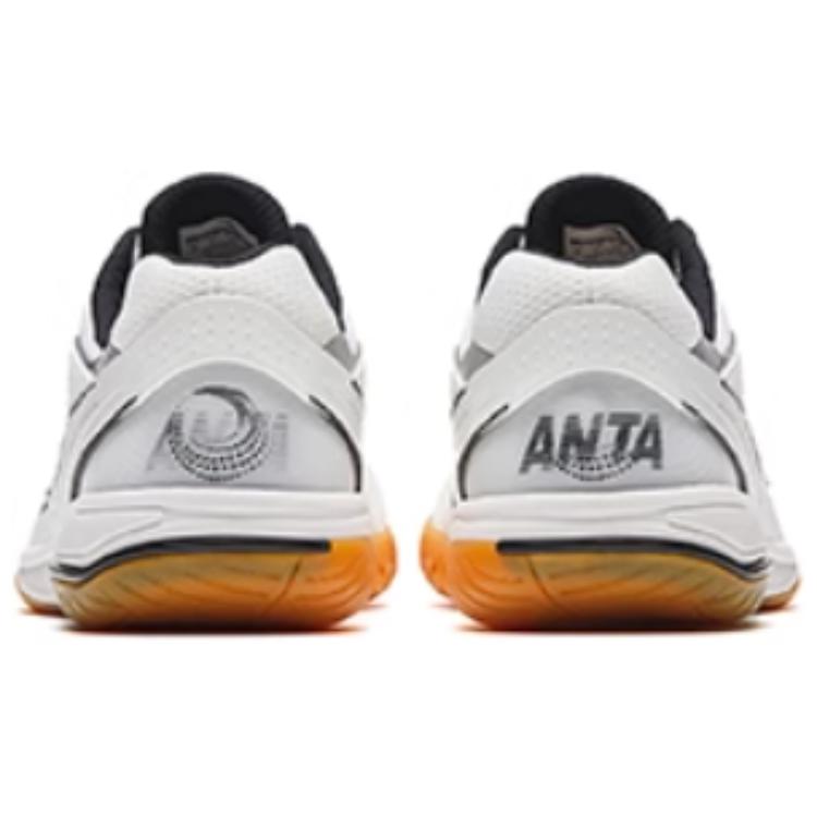 Anta Rotor Blade Badminton Low top Table Tennis Shoes Unisex White Silver Black