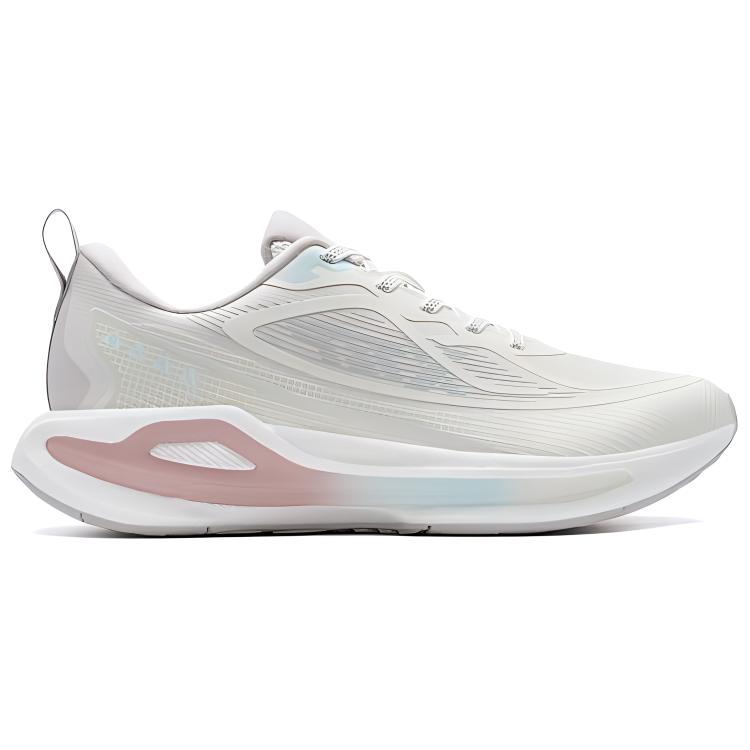 XTEP Starburst 2 Synthetic Leather Cushioning Slip Resistant Low top Casual Running Shoes Women’s Beige Pink