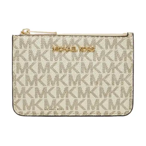 MICHAEL KORS Jet Set Travel Artificial Leather Coin Purse Small Women's Wheat Wave Gold