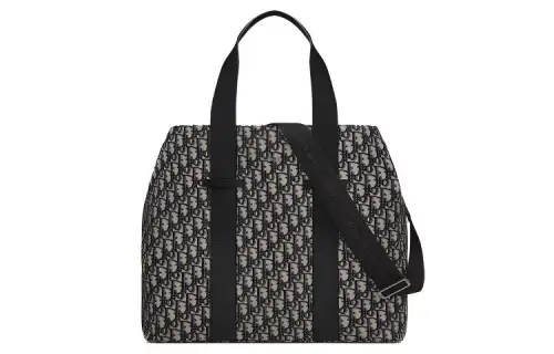DIOR Nylon Tote Bag, Shopping Bag, Multifunction Handbag Men's Black Beige