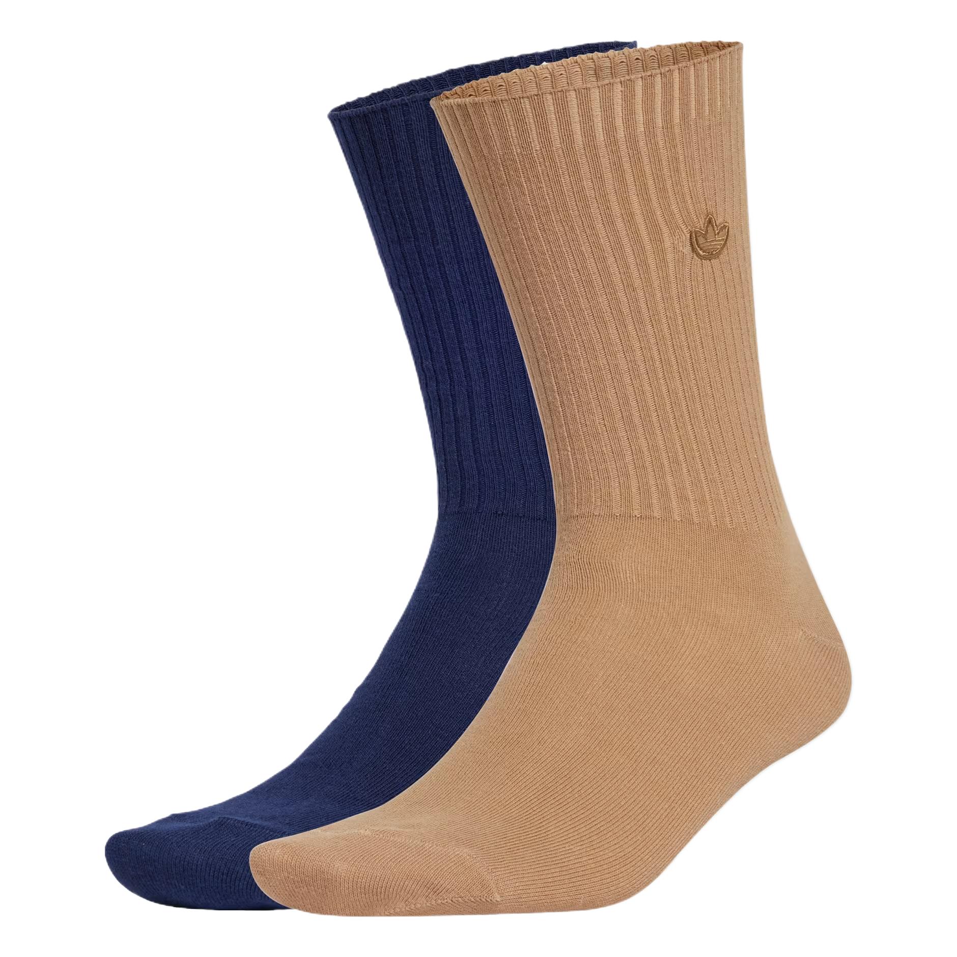 Adidas Crew Socks Unisex 2 Pack Cardboard Yellow/Dark Indigo