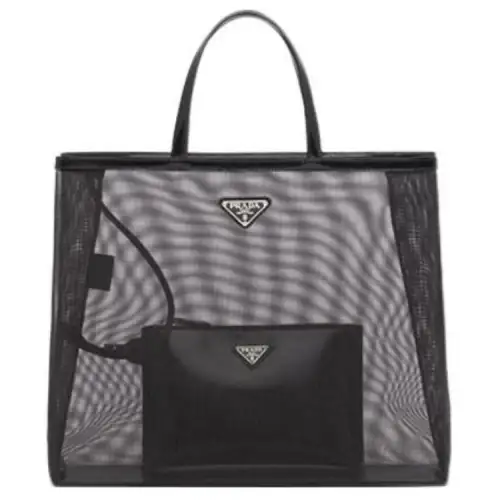PRADA Galleria Killer Bag Leather Tote Bag, Shopping Bag, Combo Bag, One Shoulder Handbag Regular Women's Black