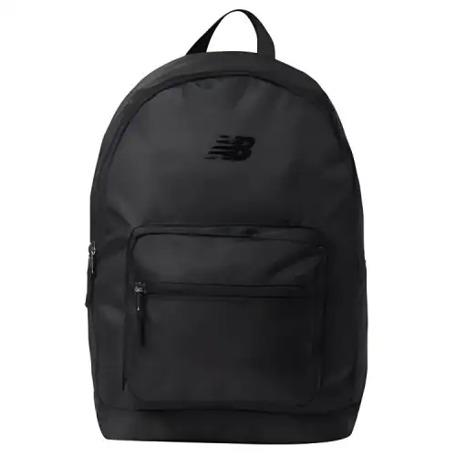 New Balance Solid Color Fabric Backpack Regular Unisex Black