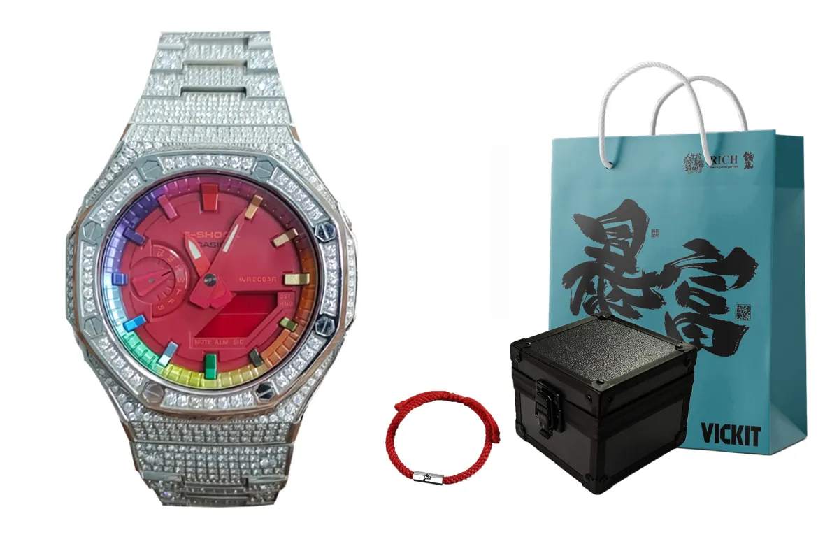 CASIO Men Liquid Crystal/Analog Dual Display Series Red Watch