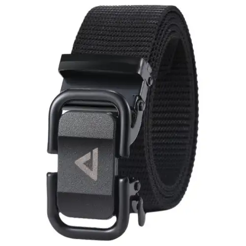 Peak Student Military Training Sports Fitness Commuting Canvas Belt Polyester Fiber Automatic Buckle Belt Men and Women Same Style Couple Style 3.8cm