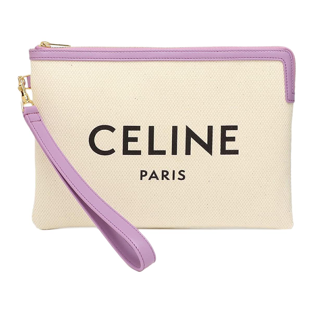 Женская сумка CELINE (белая с фуксией)
