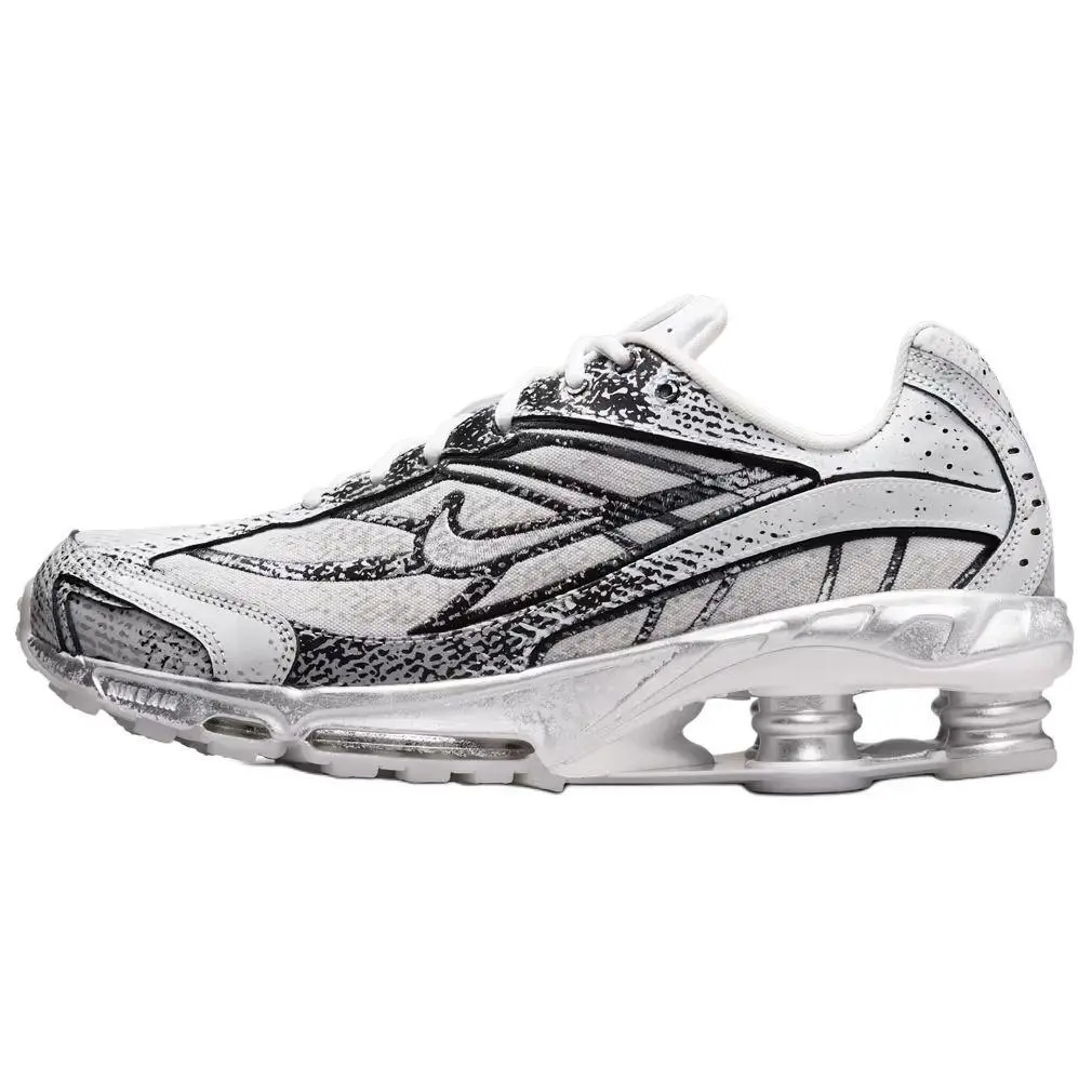 Nike Shox Ride 2 Breathable Low top Casual Running Shoes Men's White Black