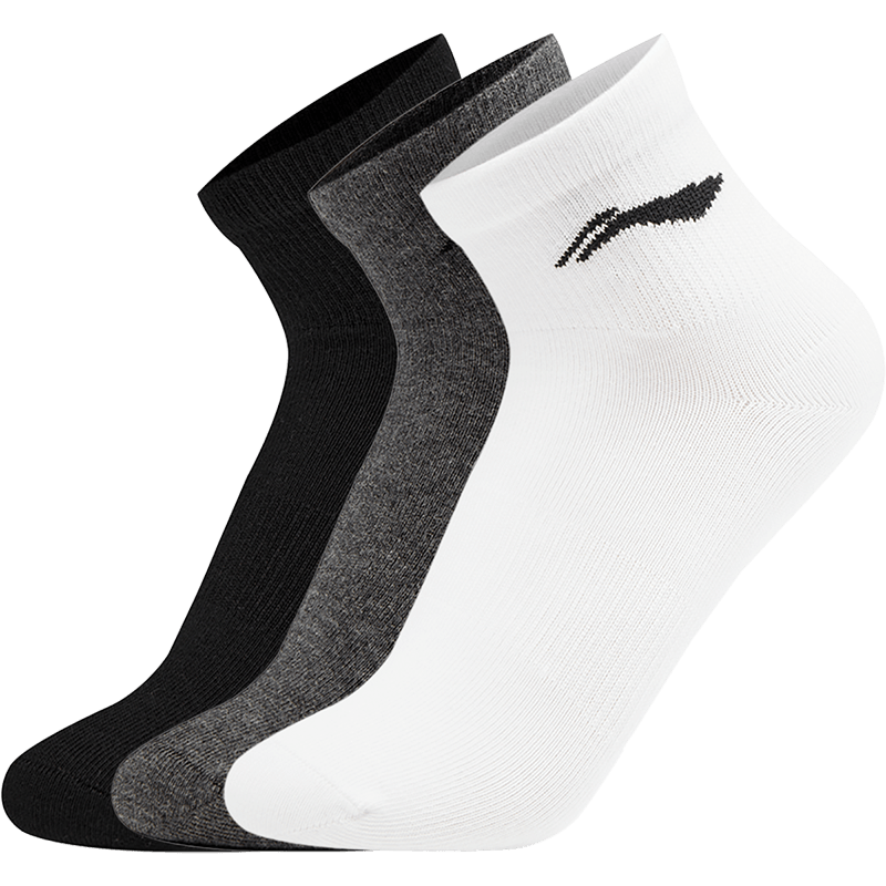 Li Ning Sports Life Collection Ankle Socks Unisex 3 Pack
