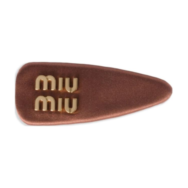 Женская заколка MIU MIU (коричнево-розовая)