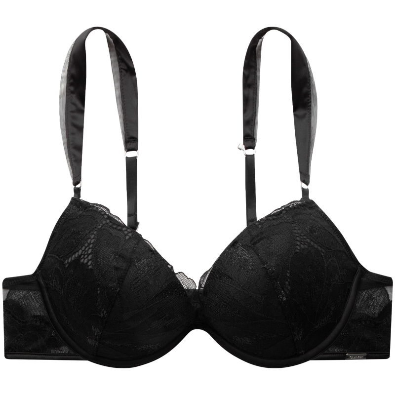 Женский бюстгальтер CALVIN KLEIN Lace Seamless Bra (черный)