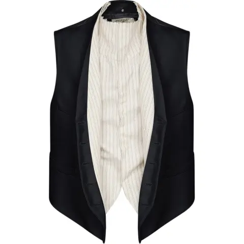 Maison Margiela striped-panel waistcoat
