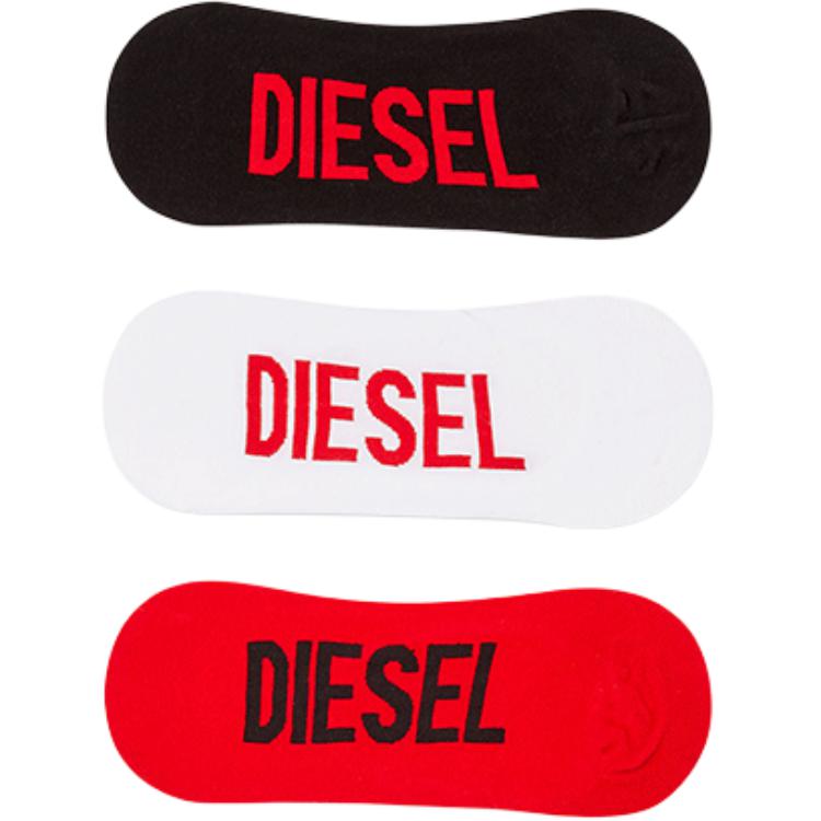 DIESEL No Show Socks Unisex 3 Pack Mixed Color