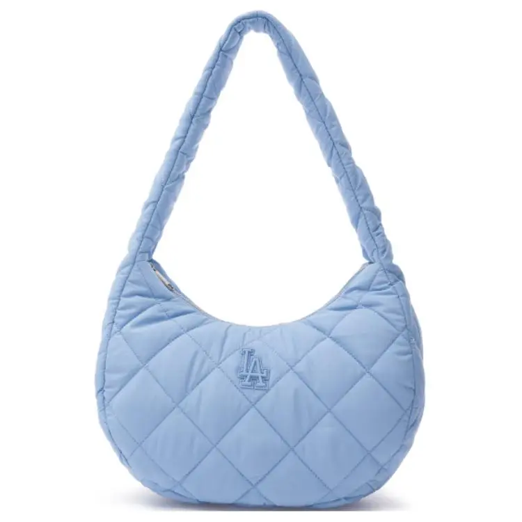 MLB Polyester Hobo Bag Shoulder Bag Medium Women's Light Blue