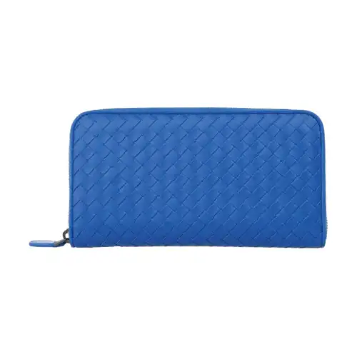 Bottega Veneta Sheepskin Wallet Women's Blue