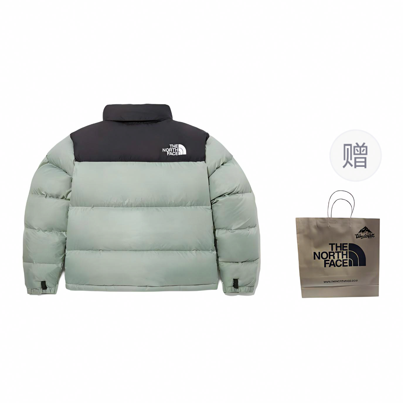 Пуховик The North Face 1996 FW23 M's Eco Nuptse Jacket (зеленый) — фото 4