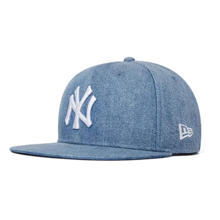New Era Cotton Polyester Baseball Caps Unisex Denim Blue