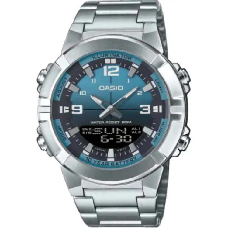 CASIO 50m Waterproof Quartz Movement Watch Unisex Blue Dial
