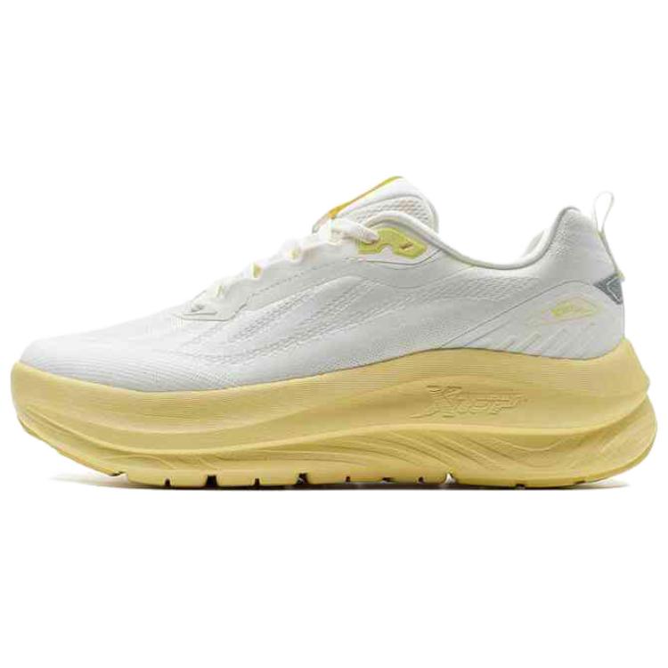 XTEP Cushioning Slip Resistant Abrasion Resistant Low top Casual Running Shoes Women’s White Yellow
