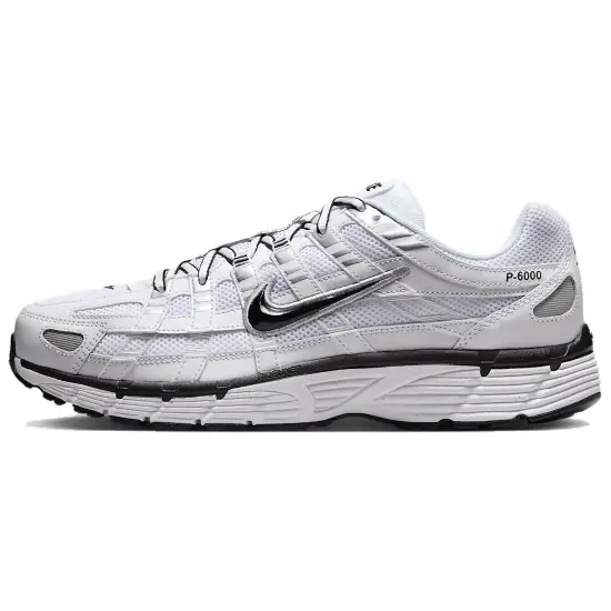 Nike P 6000 White Metallic Silver Black