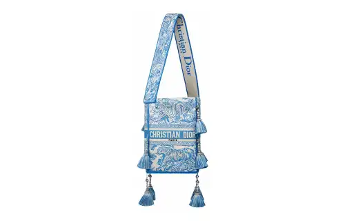 DIOR Fabric Bucket Bag, Handbag, Shoulder Bag Women's Cornflower Blue
