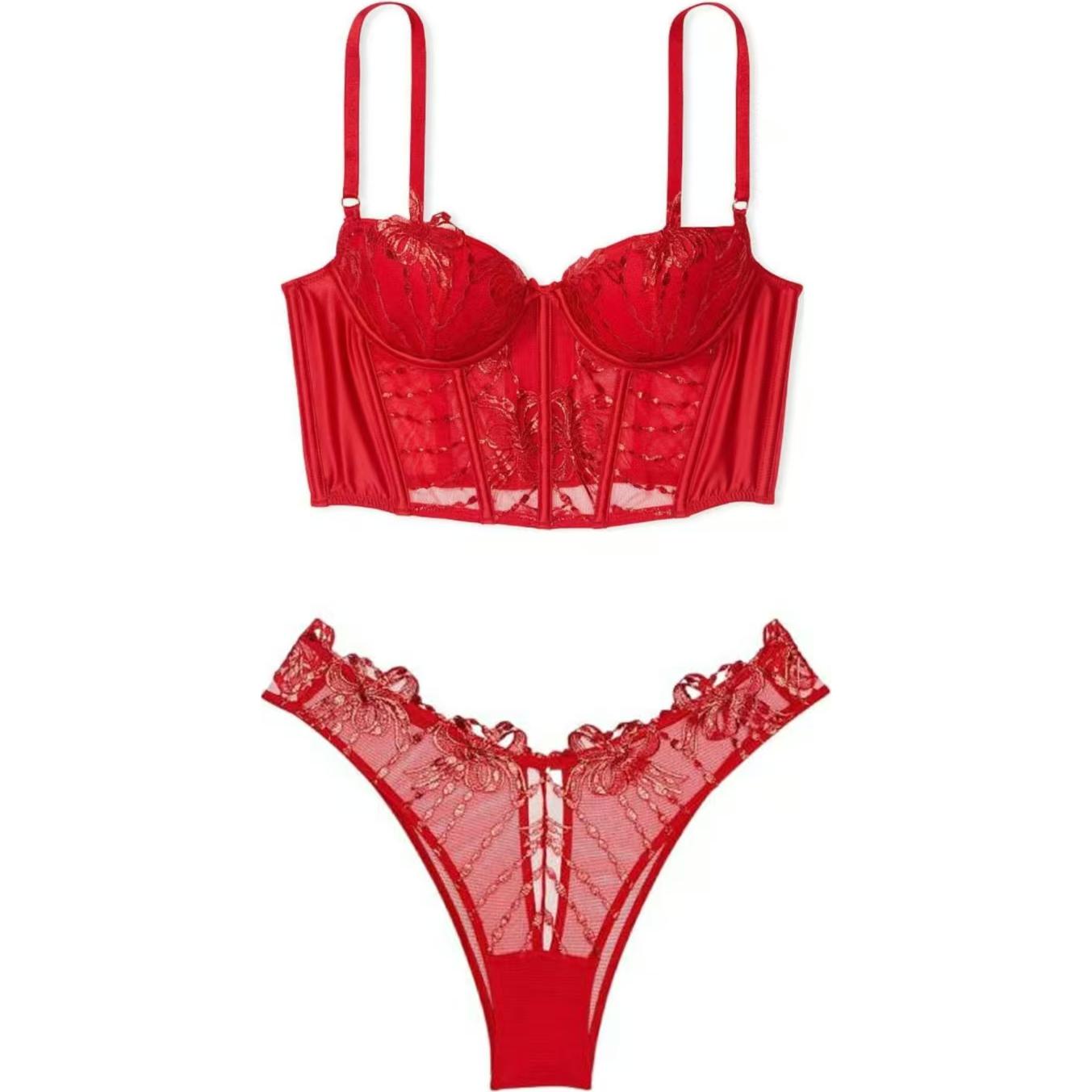 Женский комплект нижнего белья Victoria's Secret V (красный)