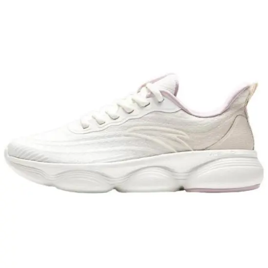Anta Anti Slip Wear Resistant Low Top Running Shoes Women's White Gray