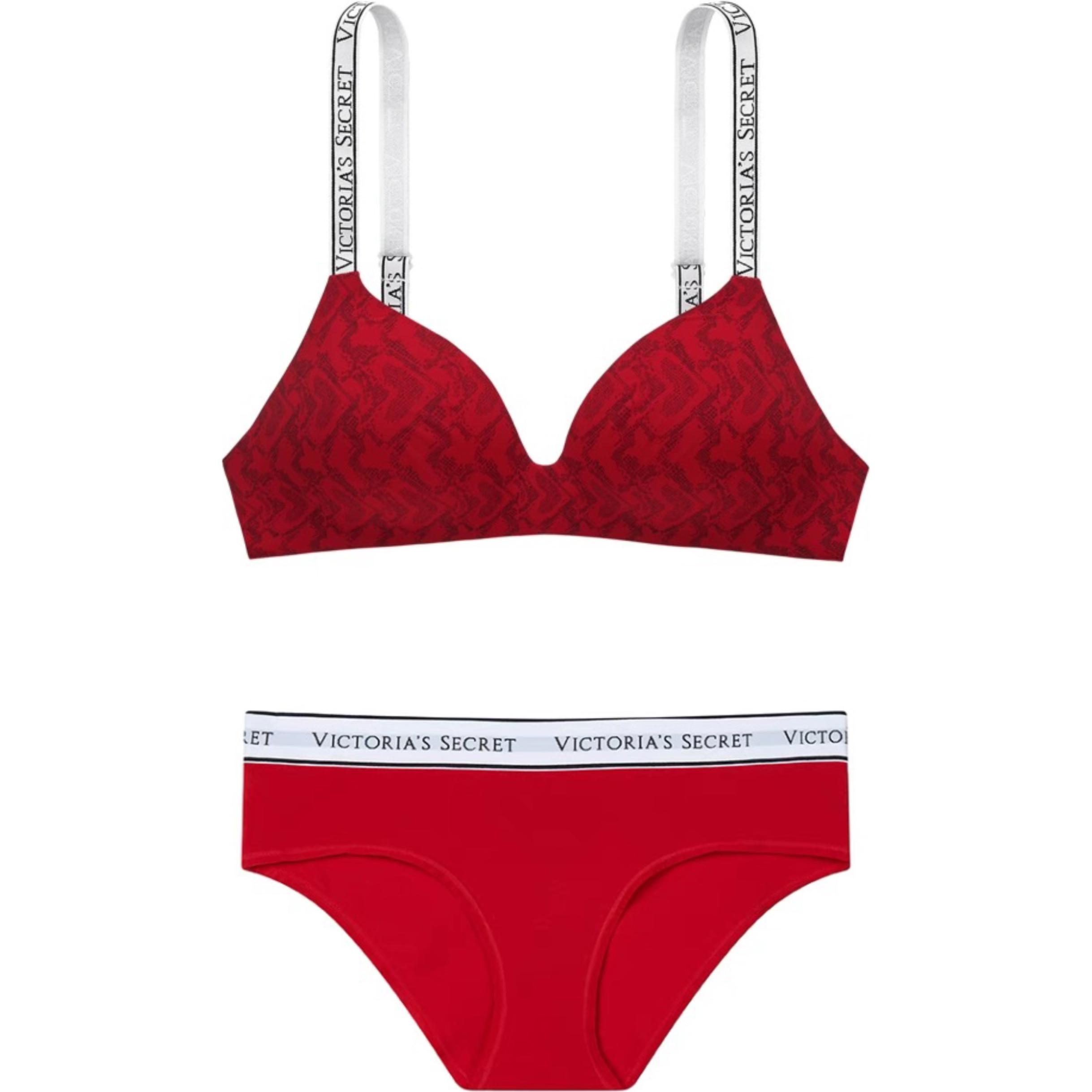 Женский комплект белья Victoria's Secret (красный)