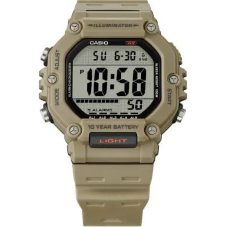CASIO DIGITAL ['100', 301050]m Waterproof Quartz Movement Watch Unisex Gray Dial