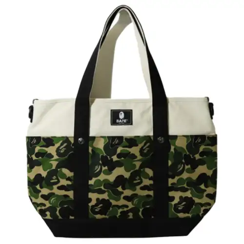A BATHING APE Canvas Tote Bag, Shopping Bag, Handbag Regular Unisex Camouflage